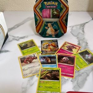 Pokemon TCG bulk cards lot with tin!